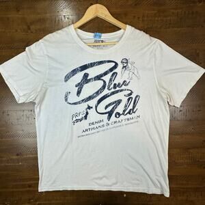 PRPS Goods & Co Men's T-Shirt Short Sleeves Crewneck 100% Cotton White Size 3XL